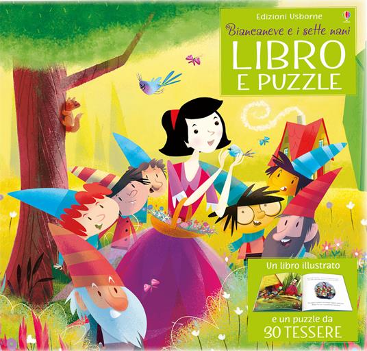 Biancaneve e i sette nani. Ediz. a colori. Con puzzle - Lesley Sims - copertina