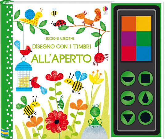 All'aperto. Disegno con i timbri. Ediz. a colori. Con gadget - Fiona Watt - copertina