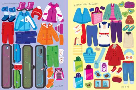 In viaggio. Vesto le bamboline. Con adesivi. Ediz. a colori - Fiona Watt - 3