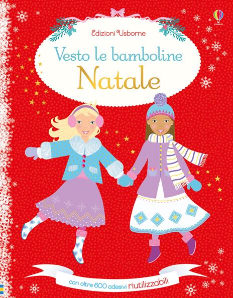 Natale. Vesto le bamboline. Con adesivi. Ediz. a colori - Leonie Pratt,Catriona Clarke - copertina