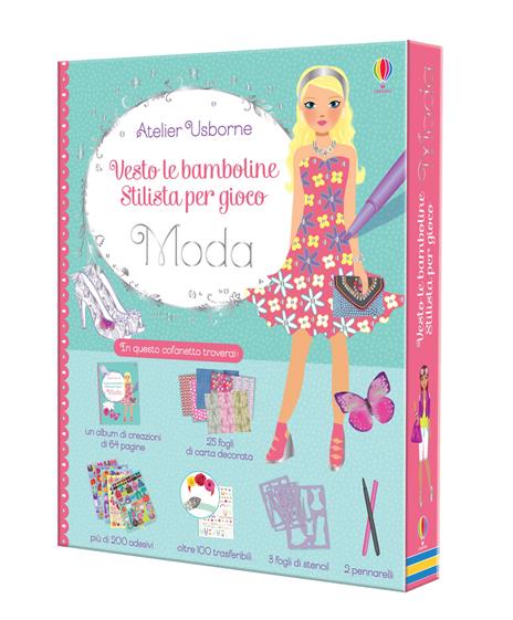 Moda. Vesto le bamboline. Stilista per gioco. Con gadget. Con Adesivi - Fiona Watt - copertina