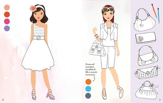 Moda. Vesto le bamboline. Stilista per gioco. Con gadget. Con Adesivi - Fiona Watt - 4