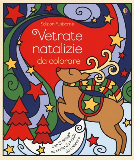 Vetrate natalizie da colorare. Ediz. a colori - copertina