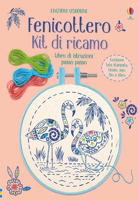 Fenicottero. Kit di ricamo. Con gadget - Lara Bryan - copertina