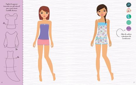 Look da festa. Vesto le bamboline. Stilista per gioco. Con gadget - Stella Baggott,Antonia Miller,Fiona Watt - 4