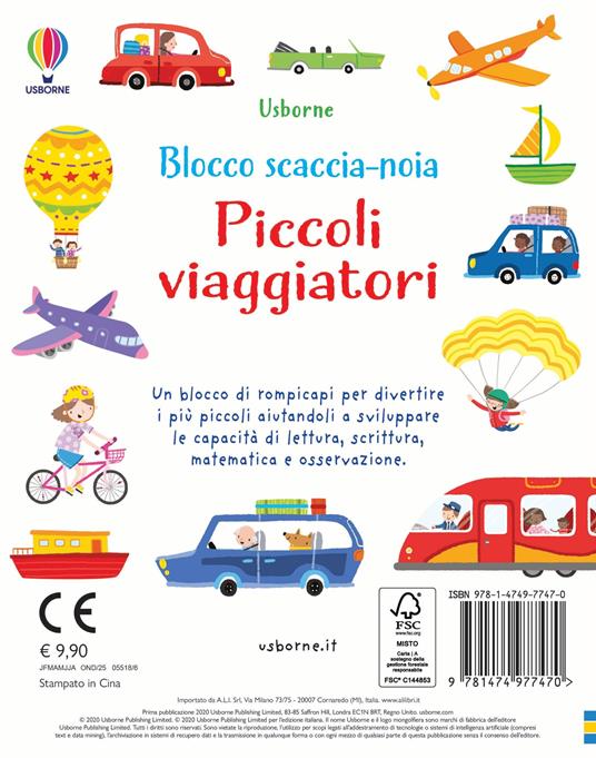 Piccoli viaggiatori. Blocco scaccia-noia. Ediz. a colori - Kirsteen Robson - 2