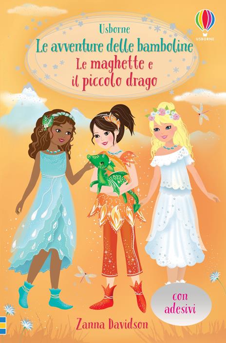 Le maghette e il piccolo drago. Con adesivi - Zanna Davidson - copertina