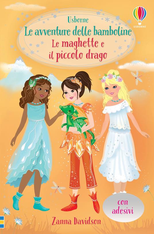 Le maghette e il piccolo drago. Con adesivi - Zanna Davidson - copertina