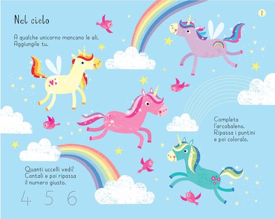 Gli unicorni. Album gioco e coloro. Ediz. a colori - Kirsteen Robson - 2