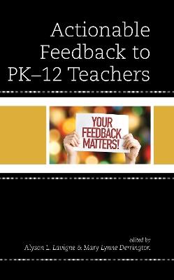 Actionable Feedback to PK-12 Teachers - cover