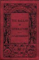 The Ballad in Literature - T F Henderson - cover