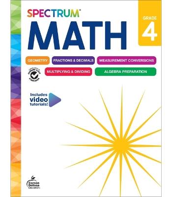 Spectrum Math Workbook, Grade 4 - cover