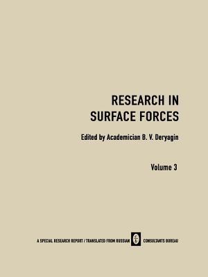 Research in Surface Forces: Volume 3 - cover