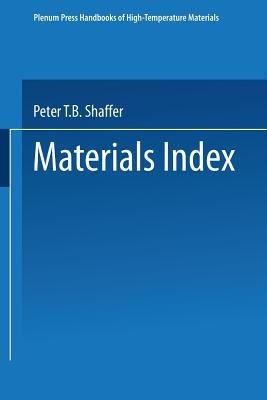 Materials Index - Peter T. B. Shaffer - cover