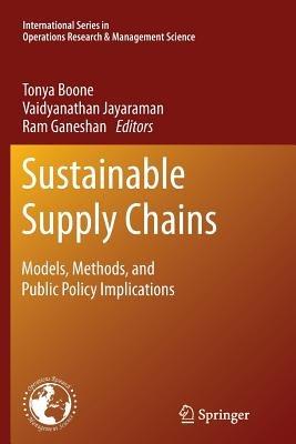 Sustainable Supply Chains: Models, Methods, and Public Policy Implications - cover