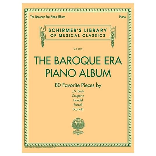 The Baroque Era Piano Album - Pianoforte - Vari Autori - copertina
