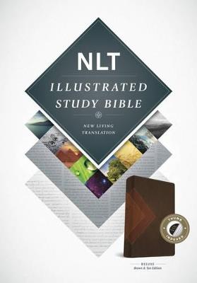 NLT Illustrated Study Bible Tutone Brown/Tan, Indexed - Tyndale - cover