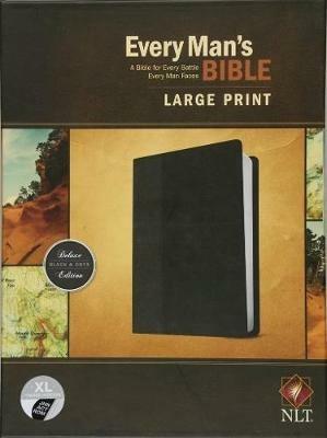 NLT Every Man's Bible, Large Print, Black/Onyx, Indexed - Tyndale - cover