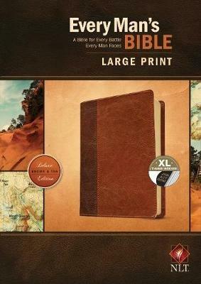NLT Every Man's Bible, Large Print, Brown/Tan, Indexed - Tyndale - cover