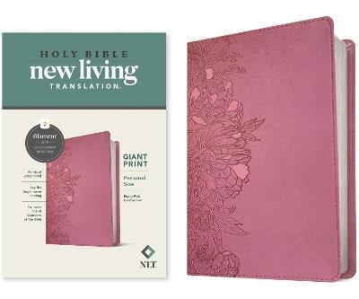 NLT Personal Size Giant Print Bible, Filament Enabled Edition (Red Letter, Leatherlike, Peony Pink) - Tyndale - cover