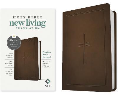 NLT Premium Value Compact Bible, Filament Edition, Brown - cover