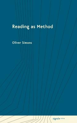 Reading As Method - Oliver Simons - cover