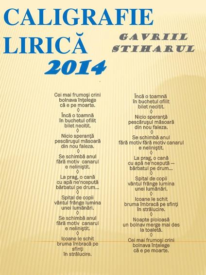 CALIGRAFIE LIRICA