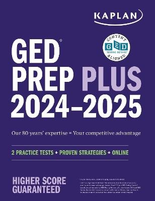 GED Test Prep Plus 2024-2025: Includes 2 Full Length Practice Tests, 1000+ Practice Questions, and 60+ Online Videos - Caren Van Slyke - cover