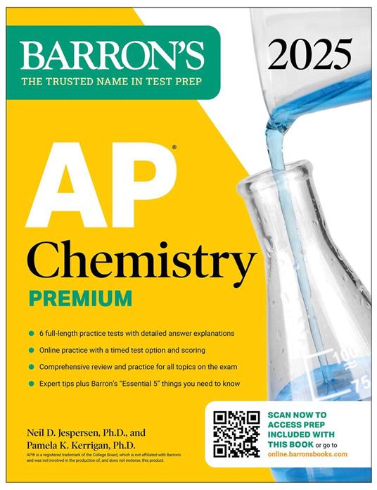 AP Chemistry Premium 2025: 6 Practice Tests + Comprehensive Review + Online Practice