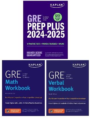 GRE Complete 2024-2025 - Updated for the New GRE: 3-Book Set Includes 6 Practice Tests + Live Class Sessions + 2500 Practice Questions - Kaplan Test Prep - cover