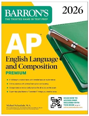 AP English Language and Composition Premium, 2026: Prep Book with 8 Practice Tests + Online Practice - Michael Schanhals - cover