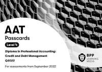 AAT Credit and Debt Management: Passcards - BPP Learning Media - cover