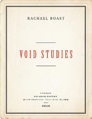 Void Studies - Rachael Boast - cover