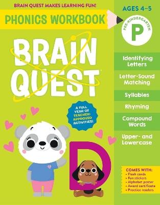 Brain Quest Phonics Workbook: Pre-Kindergarten - Workman Publishing - cover