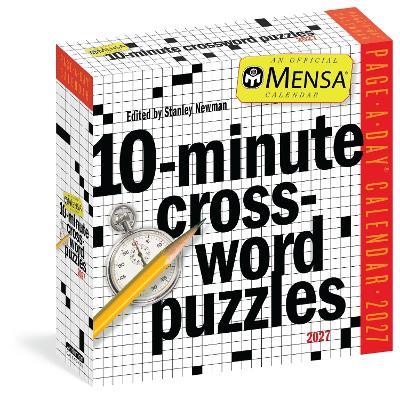 Mensa 10-Minute Crossword Puzzles Page-A-Day® Calendar 2027 - American Mensa Ltd,Stanley Newman,Workman Calendars - cover