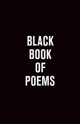 Black Book of Poems - Vincent Hunanyan - cover