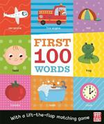 First 100 Words: A board book with a lift-the-flap matching game