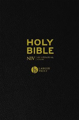 NIV Larger Print Black Leather Bible - New International Version - cover