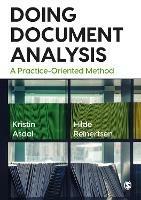 Doing Document Analysis: A Practice-Oriented Method - Kristin Asdal,Hilde Reinertsen - cover