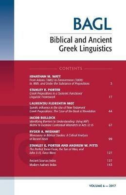 Biblical and Ancient Greek Linguistics, Volume 6 - cover