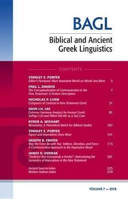 Biblical and Ancient Greek Linguistics, Volume 7 - cover