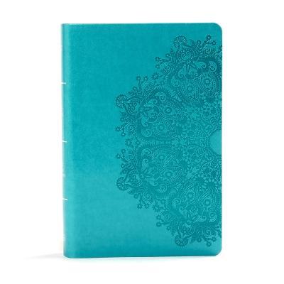 KJV Large Print Personal Size Reference Bible, Teal Leathertouch - cover