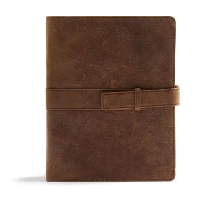 CSB Legacy Notetaking Bible, Tan Genuine Leather with Strap - CSB Bibles by Holman CSB Bibles by Holman - cover