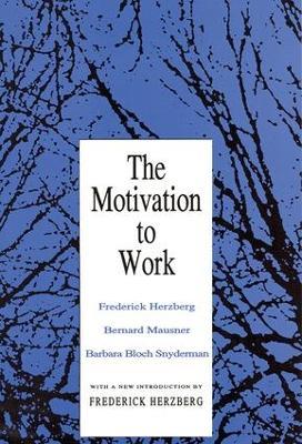 Motivation to Work - Frederick Herzberg - cover