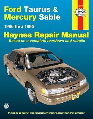 Ford Taurus & Mercury Sable (1986-1995) Haynes Repair Manual (USA) - Haynes Publishing - cover