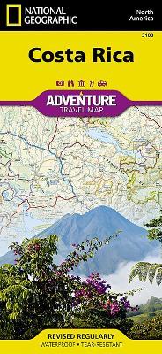 Costa Rica: Travel Maps International Adventure Map - National Geographic Maps - cover