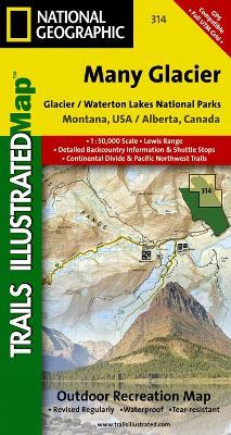 Many Glacier, Glacier National Park: Trails Illustrated National Parks - National Geographic Maps - cover