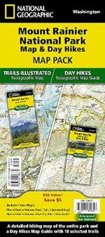 Mount Rainier Day Hikes and National Park Map [Map Pack Bundle] Map