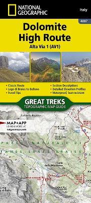 Dolomite High Route (Alta Via 1) Map: Trails Illustrated - Nat Geo Maps - cover