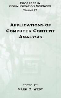 Applications of Computer Content Analysis - cover